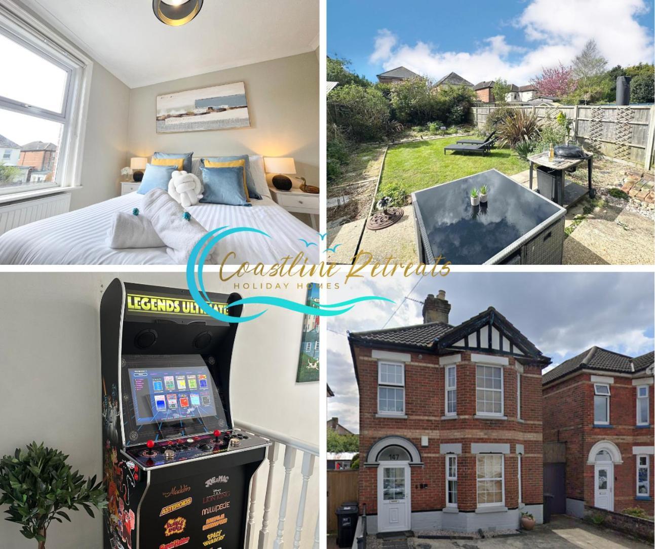 The Capstone Retreat - Beautiful Detached Family Home By Coastline Retreats, Arcade Machine, Parking, Bbq Bournemouth Exterior foto